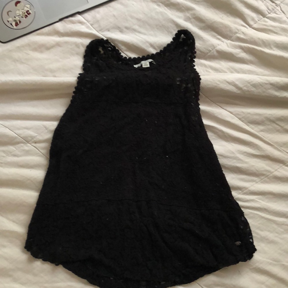 black lace tank